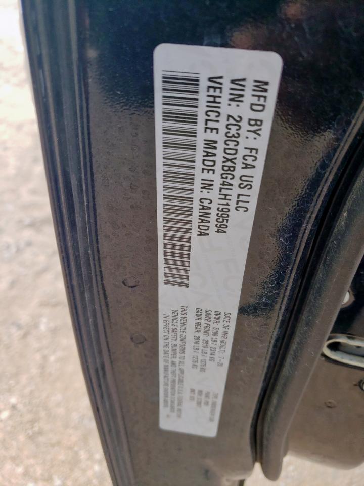 2020 Dodge Charger Sxt VIN: 2C3CDXBG4LH199594 Lot: 64678225