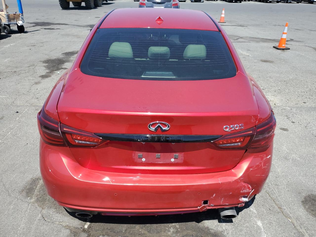 2021 Infiniti Q50 Red Sport 400 VIN: JN1FV7DP0MM850370 Lot: 64851685
