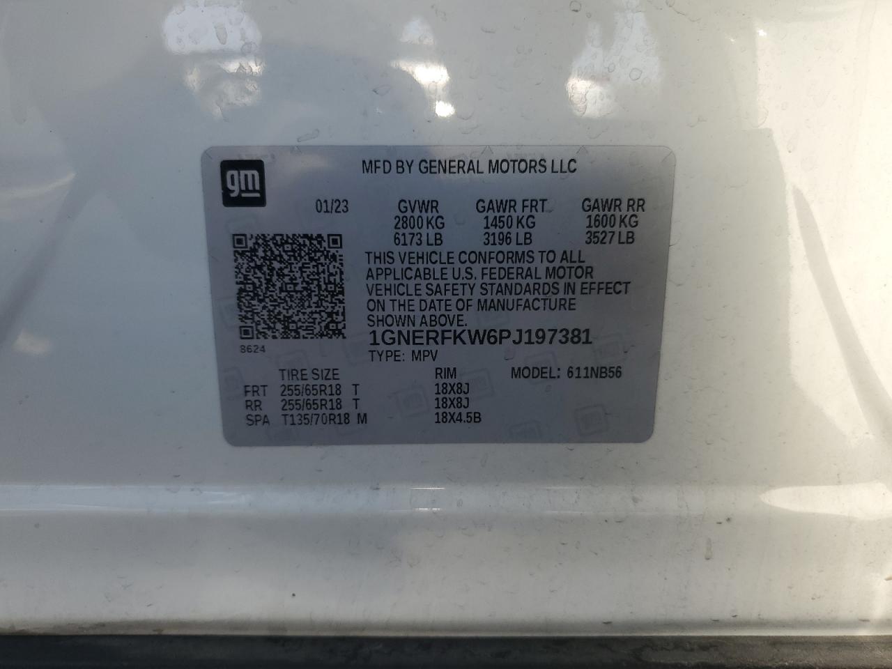 2023 Chevrolet Traverse Ls VIN: 1GNERFKW6PJ197381 Lot: 65190625