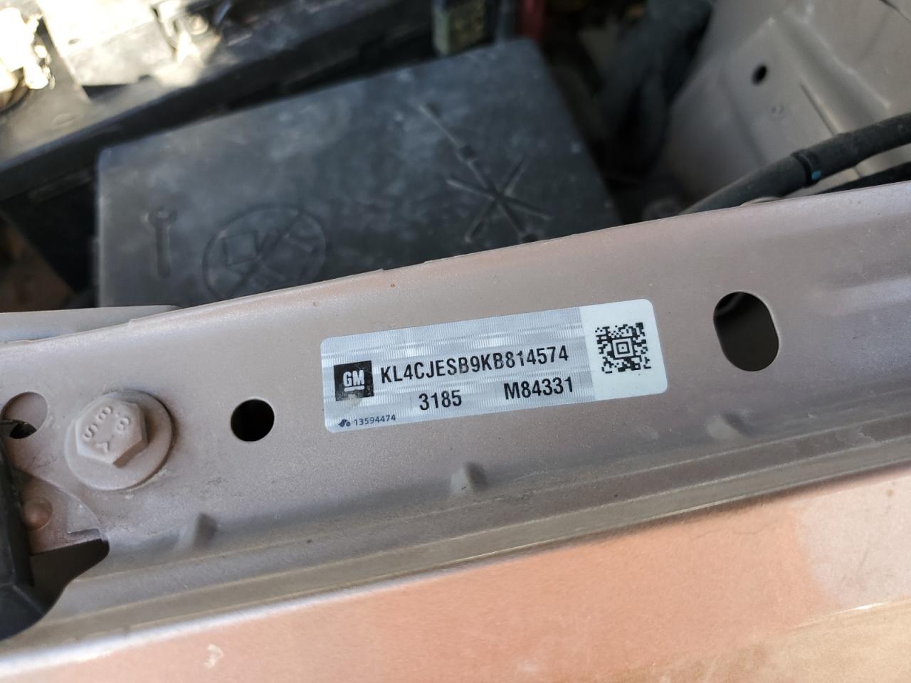 2019 Buick Encore Preferred VIN: KL4CJESB9KB814574 Lot: 66601805