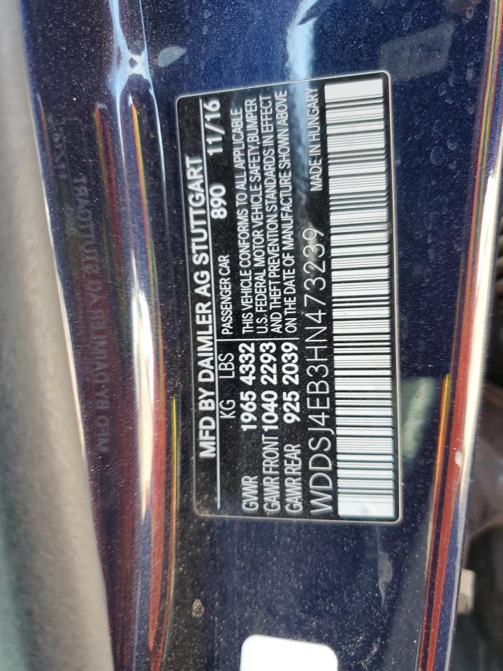 2017 Mercedes-Benz Cla 250 VIN: WDDSJ4EB3HN473239 Lot: 64899405