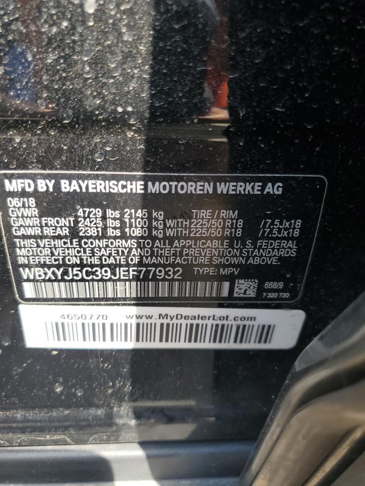 2018 BMW X2 xDrive28I VIN: WBXYJ5C39JEF77932 Lot: 62131035