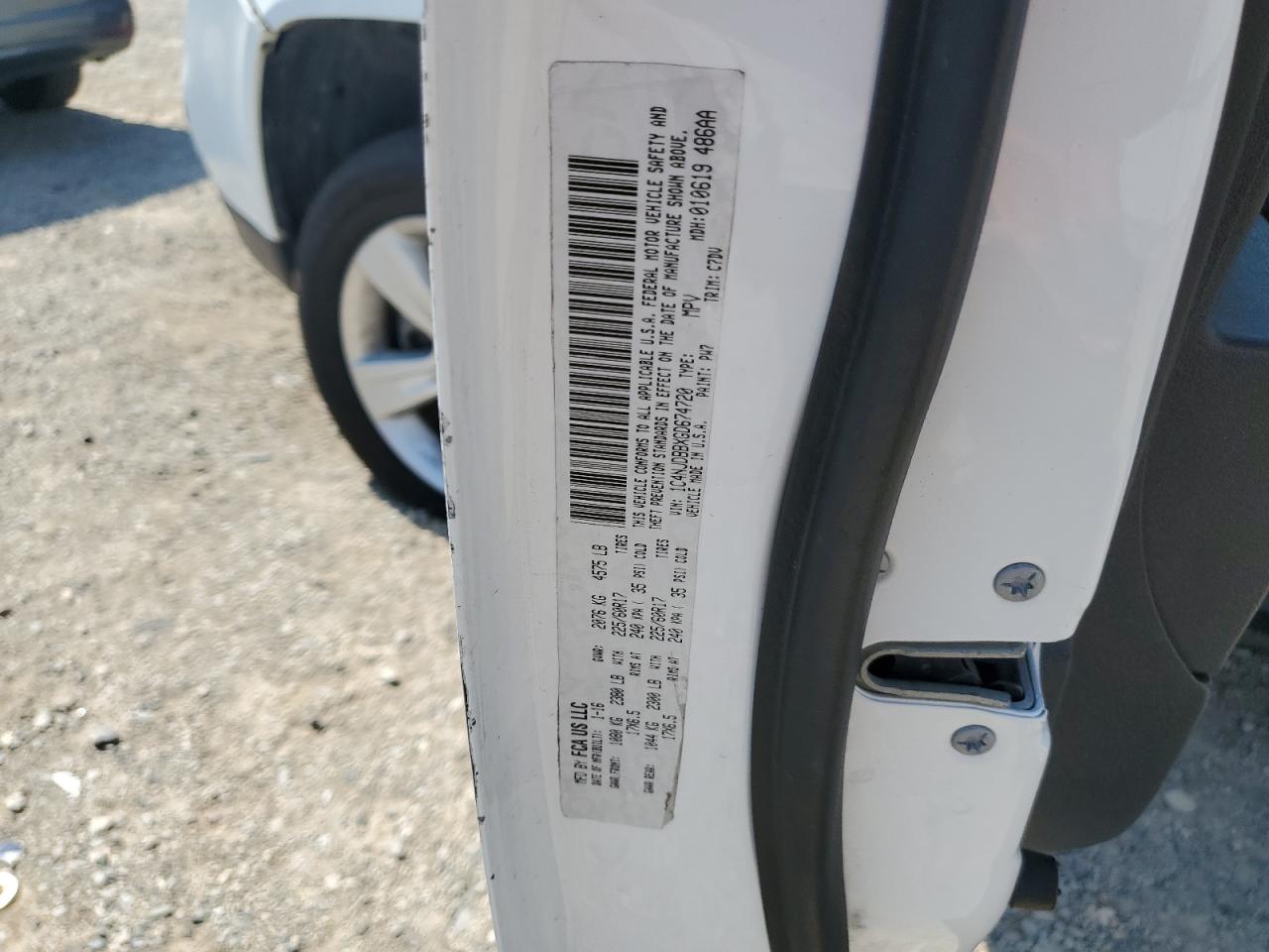 2016 Jeep Compass Sport VIN: 1C4NJDBBXGD674720 Lot: 64884195