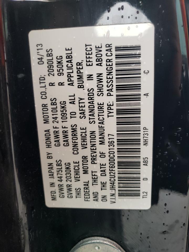 2013 Acura Tsx Tech VIN: JH4CU2F60DC013617 Lot: 65267205