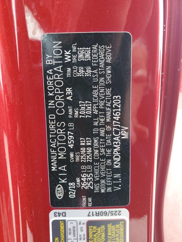 kndpm3ac7j7461203 KNDPM3AC7J7461203 2018 Kia Sportage Lx