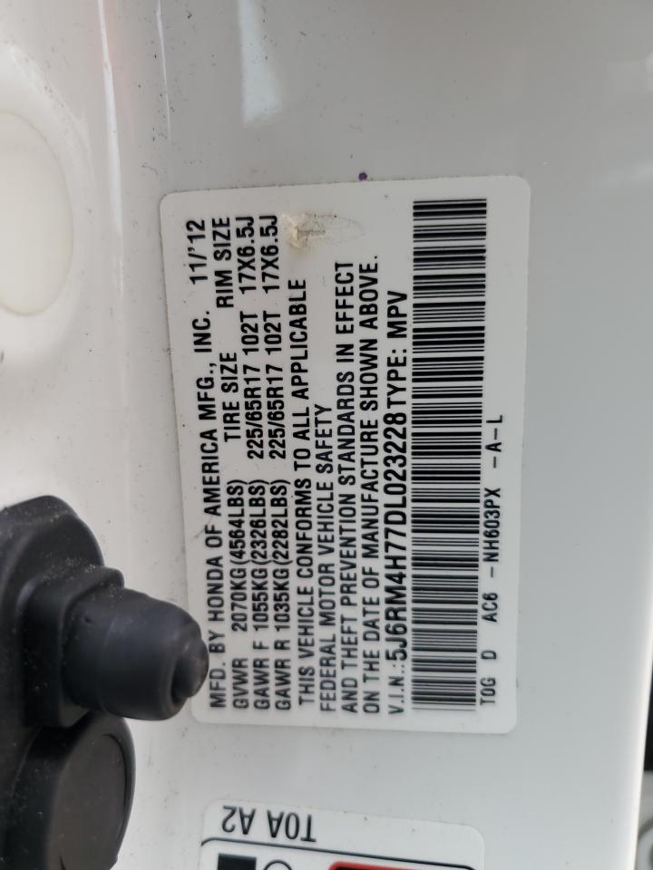 2013 Honda Cr-V Exl VIN: 5J6RM4H77DL023228 Lot: 65221405