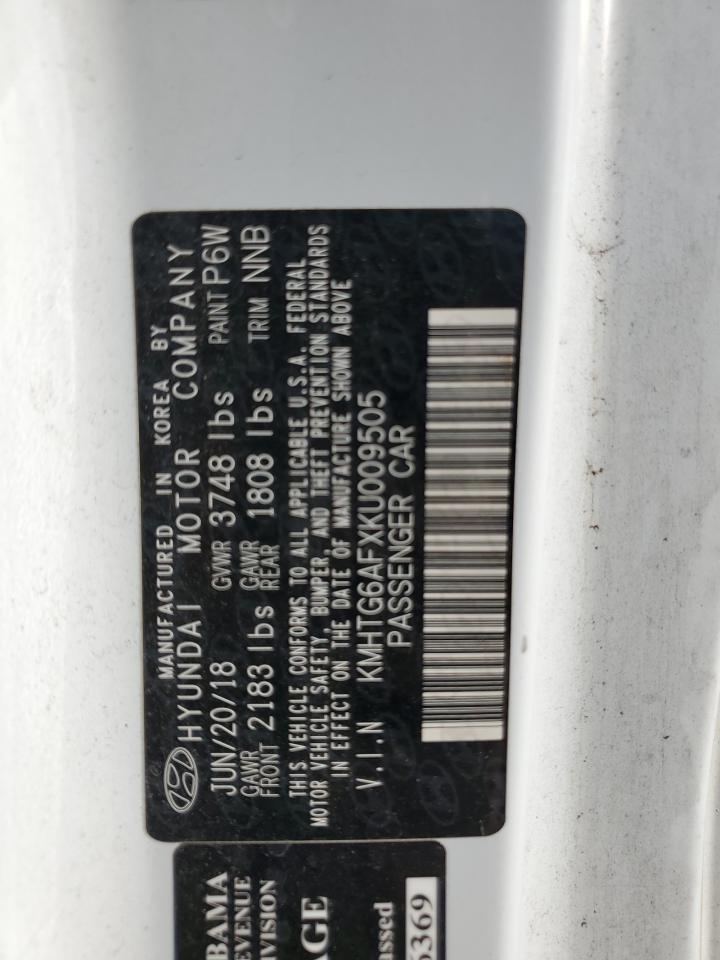 2019 Hyundai Veloster Base VIN: KMHTG6AFXKU009505 Lot: 63231415