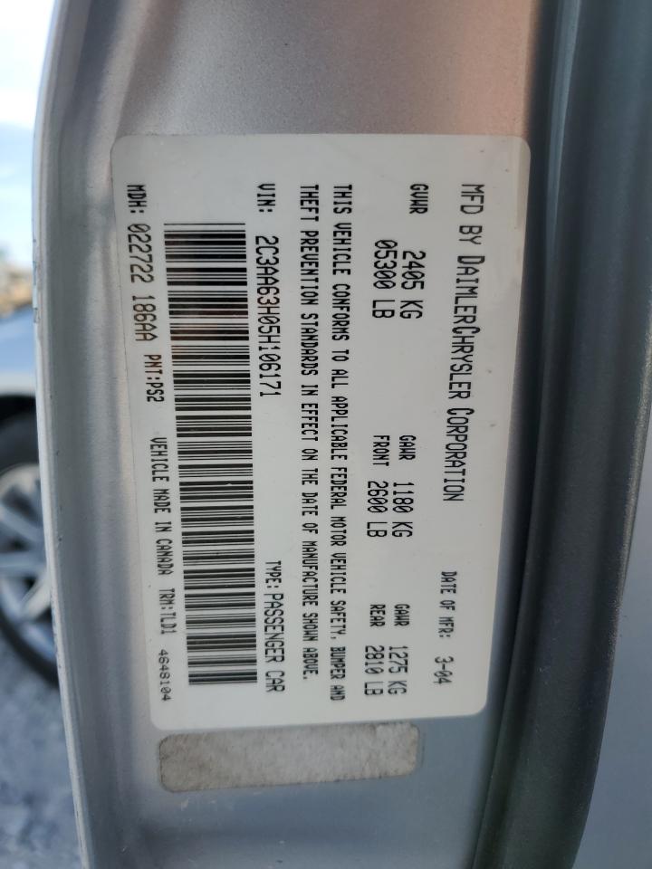 2005 Chrysler 300C VIN: 2C3AA63H05H106171 Lot: 65251315