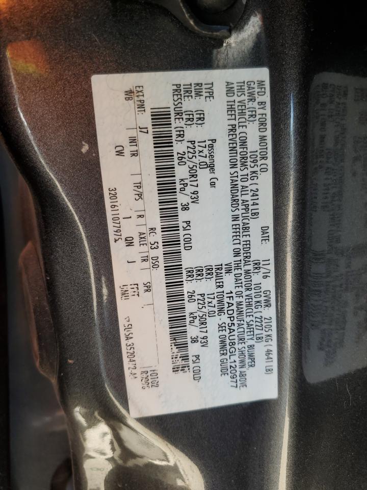 2016 Ford C-Max Se VIN: 1FADP5AU8GL120977 Lot: 64651425