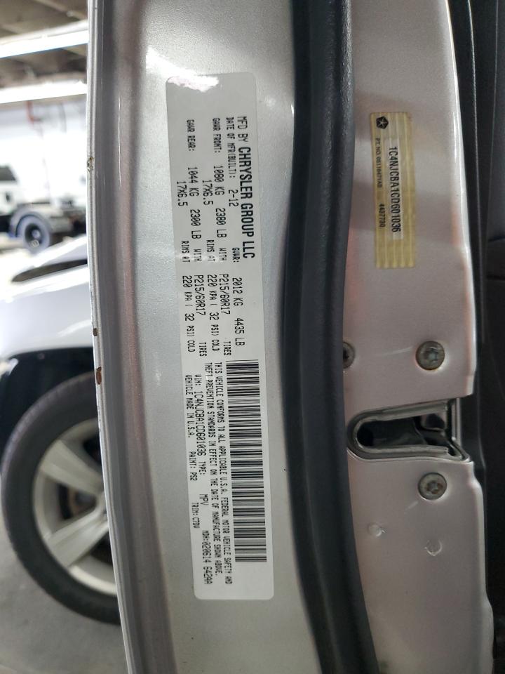 2012 Jeep Compass Sport VIN: 1C4NJCBA1CD601036 Lot: 64318805