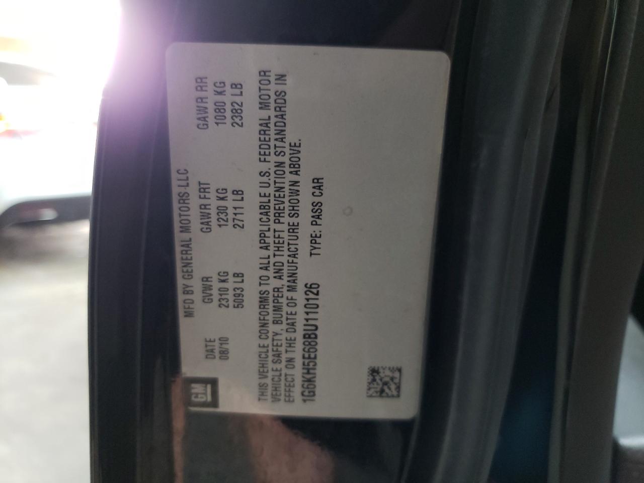 2011 Cadillac Dts Premium Collection VIN: 1G6KH5E68BU110126 Lot: 66435075