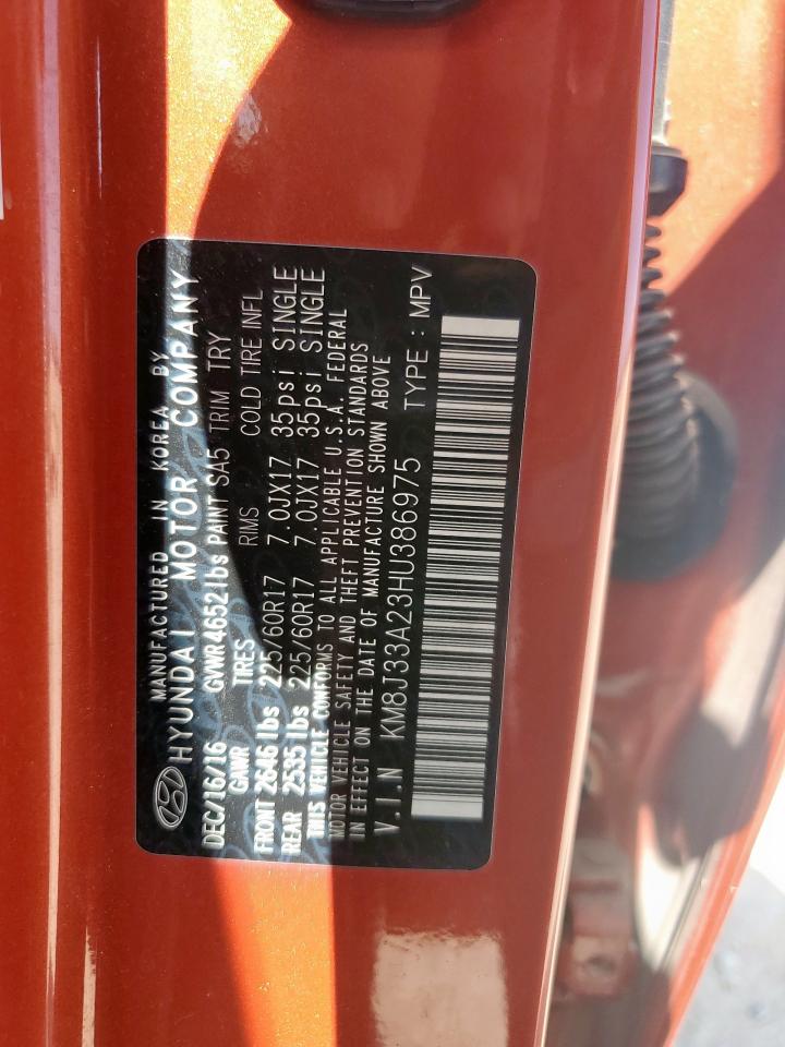 KM8J33A23HU386975 2017 Hyundai Tucson Limited