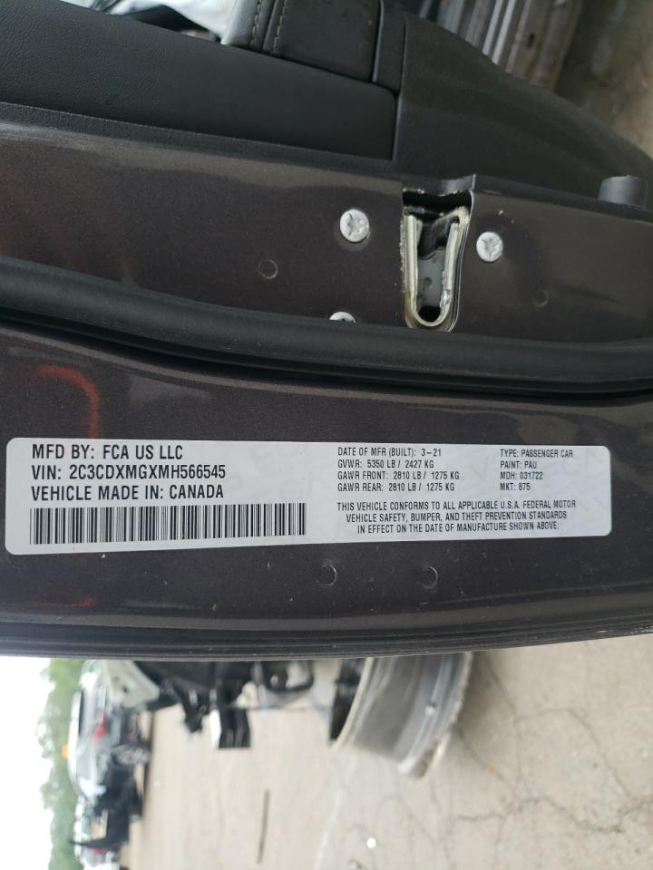 2021 Dodge Charger Gt VIN: 2C3CDXMGXMH566545 Lot: 63600505
