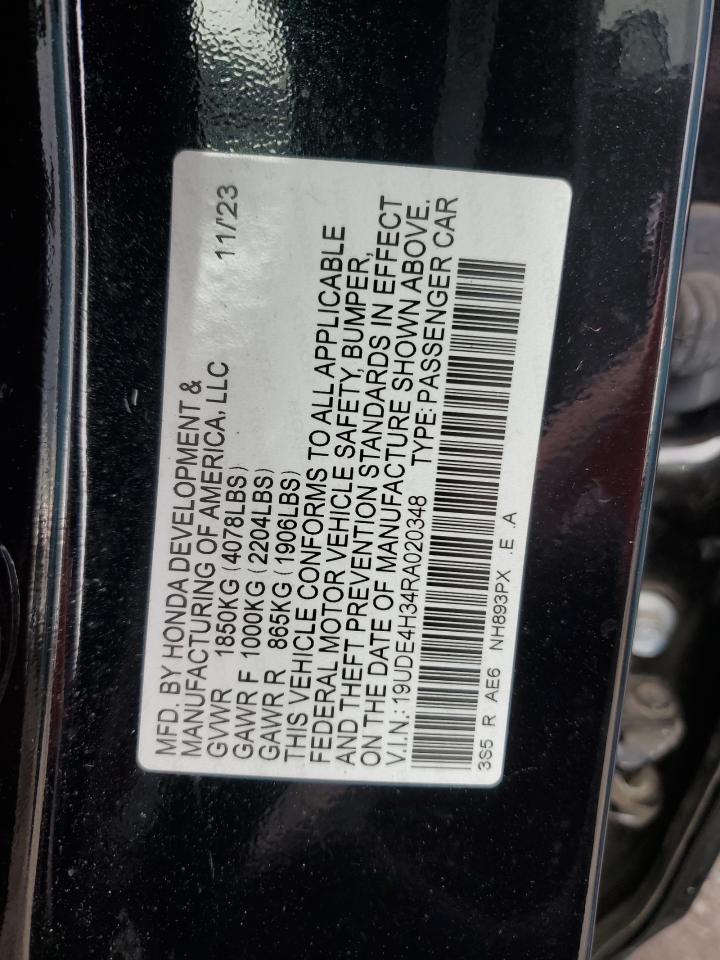 2024 Acura Integra A-Spec VIN: 19UDE4H34RA020348 Lot: 64260915