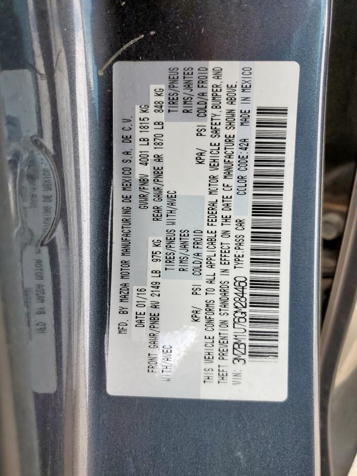 2016 Mazda 3 Sport VIN: 3MZBM1U76GM284460 Lot: 64272885