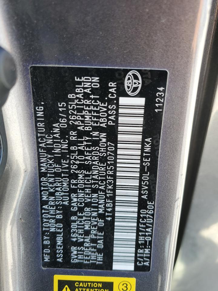 4t4bf1fk3fr510707 4T4BF1FK3FR510707 2015 Toyota Camry Le