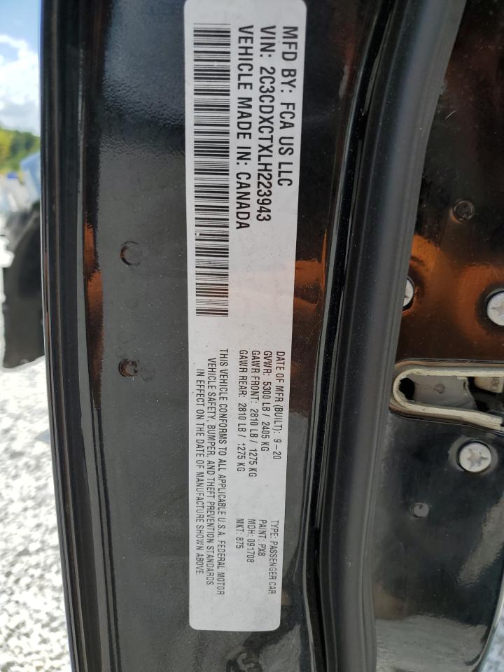 2020 Dodge Charger R/T VIN: 2C3CDXCTXLH223943 Lot: 62271315