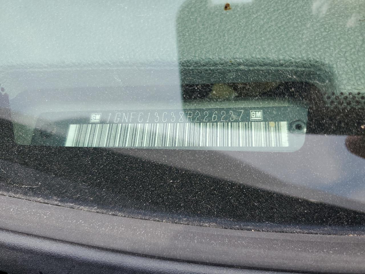 2008 Chevrolet Tahoe C1500 VIN: 1GNFC13C38R226237 Lot: 66702785