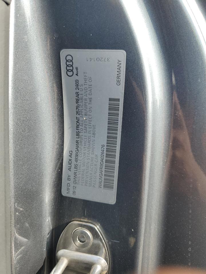 2013 Audi S5 Prestige VIN: WAUVGAFR9DA026476 Lot: 62788435