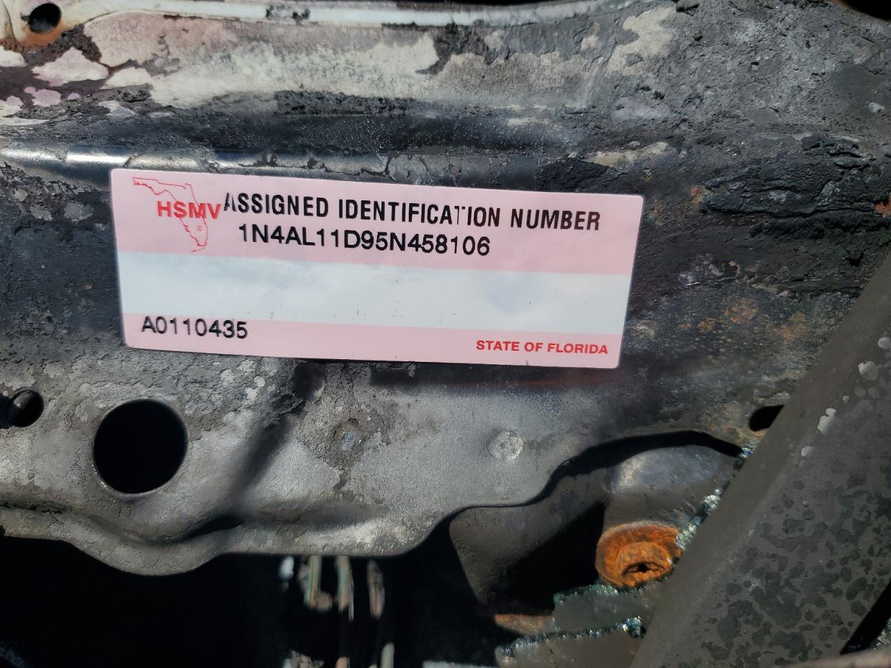 2005 Nissan Altima S VIN: 1N4AL11D95N458106 Lot: 61467885
