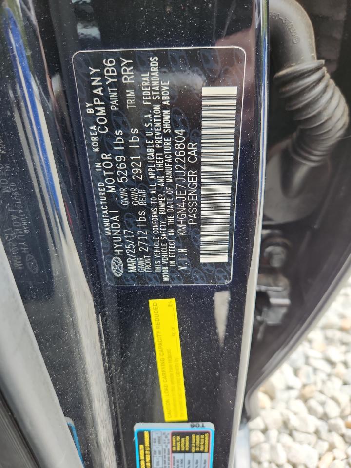 2018 Genesis G80 Base VIN: KMHGN4JE7JU226804 Lot: 65676975