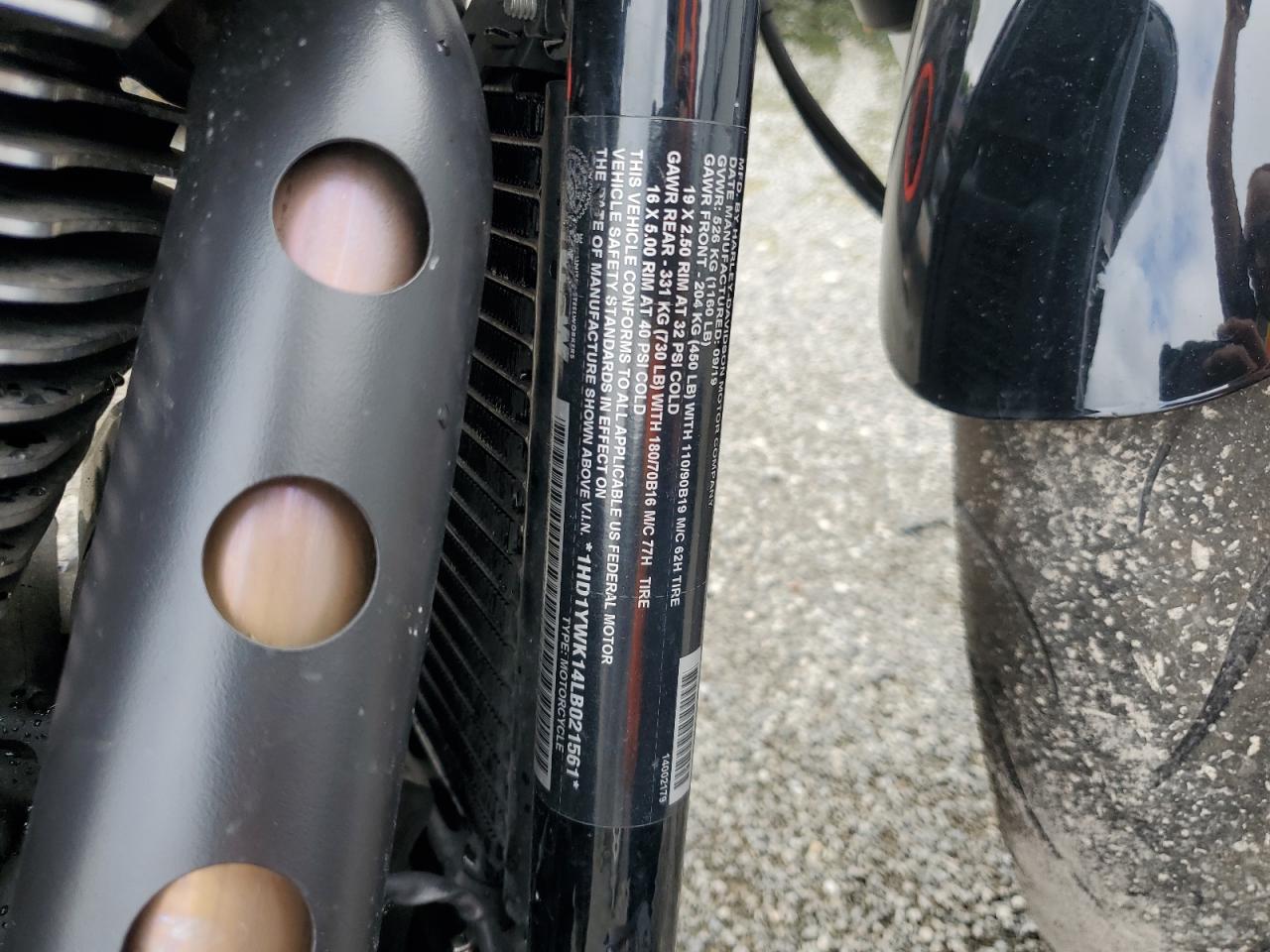 2020 Harley-Davidson Fxlrs VIN: 1HD1YWK14LB021561 Lot: 64455565