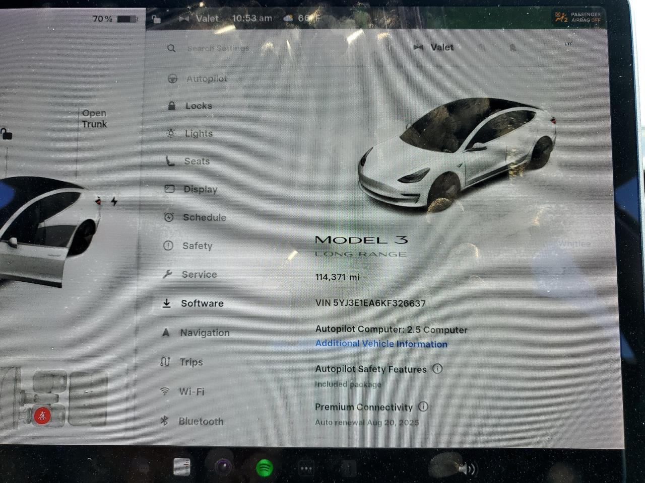 2019 Tesla Model 3 VIN: 5YJ3E1EA6KF326637 Lot: 65197825