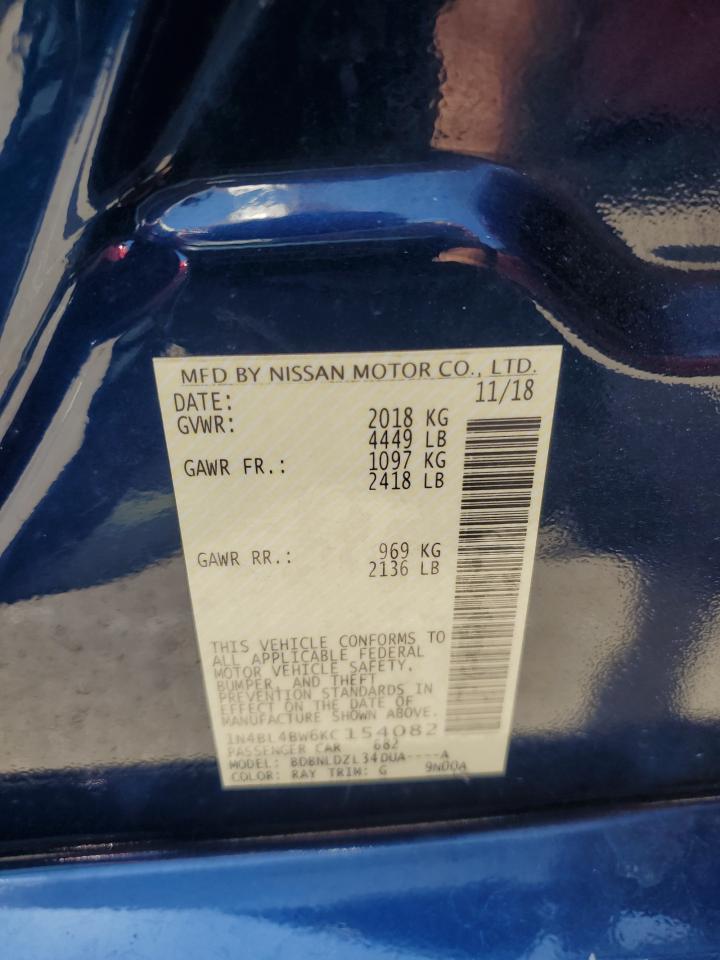 1n4bl4bw6kc154082 1N4BL4BW6KC154082 2019 Nissan Altima S