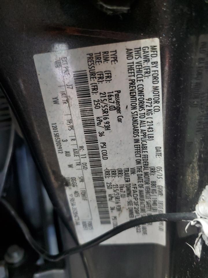 2015 Ford Focus Se VIN: 1FADP3F29FL310622 Lot: 63591065
