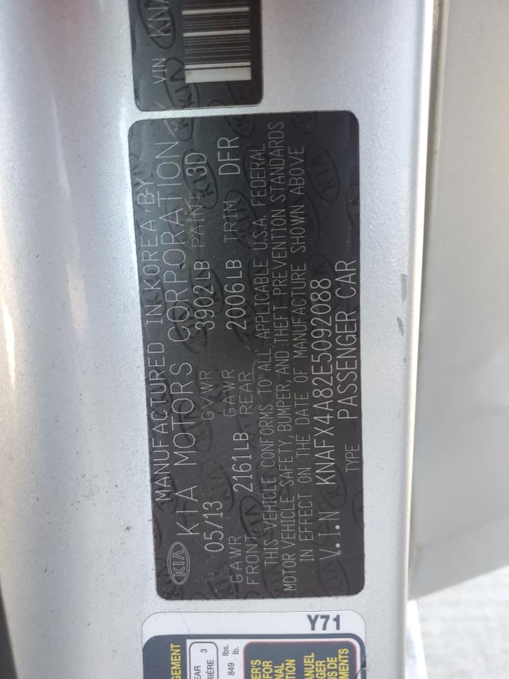 2014 Kia Forte Ex VIN: KNAFX4A82E5092088 Lot: 64121455