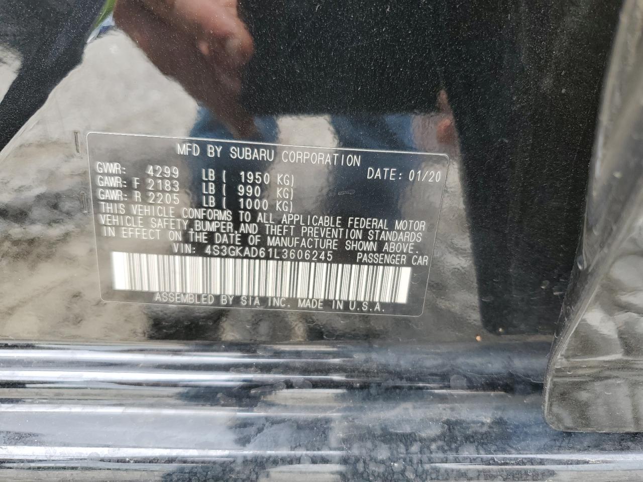 2020 Subaru Impreza Premium VIN: 4S3GKAV62L3609279 Lot: 64084455