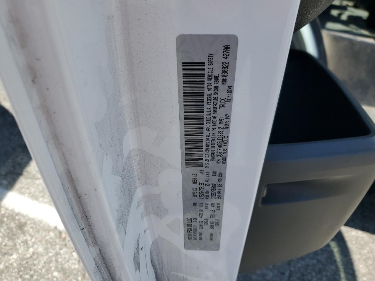 3C6TRVAG0LE123912 2020 Ram Promaster 1500 1500 Standard