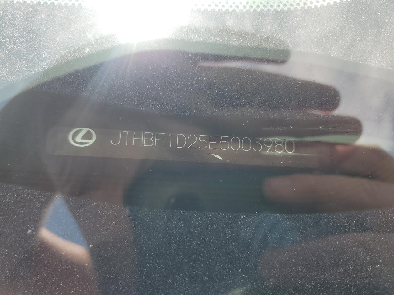 2014 Lexus Is 250 VIN: JTHBF1D25E5003980 Lot: 64074535