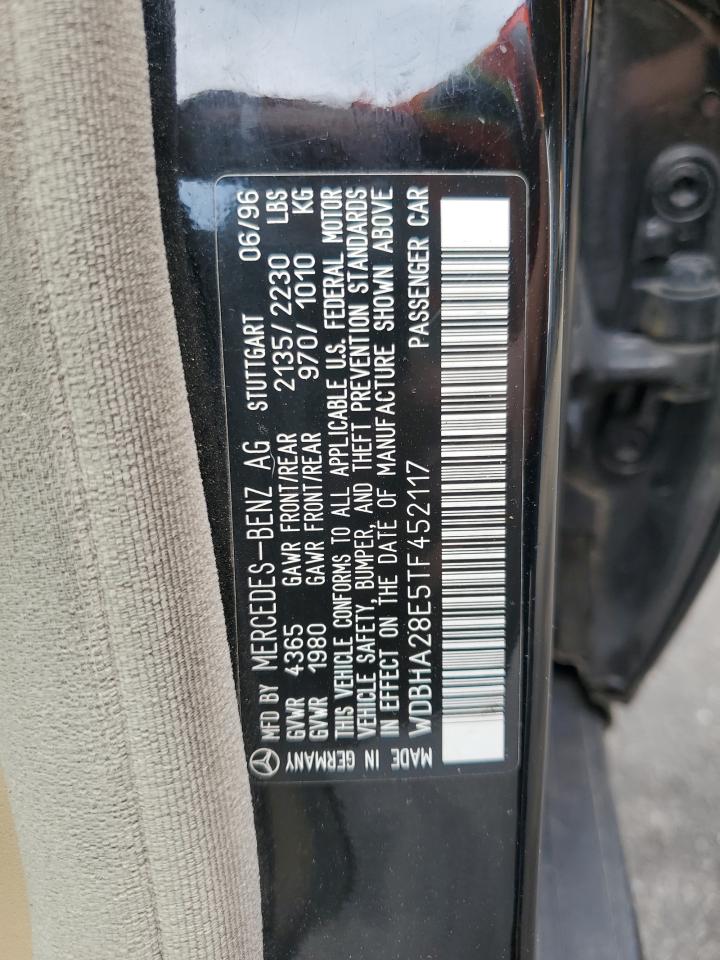 1996 Mercedes-Benz C 280 VIN: WDBHA28E5TF452117 Lot: 64761835