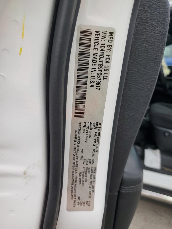 2023 Dodge Durango Pursuit VIN: 1C4RDJFG9PC579617 Lot: 64655525