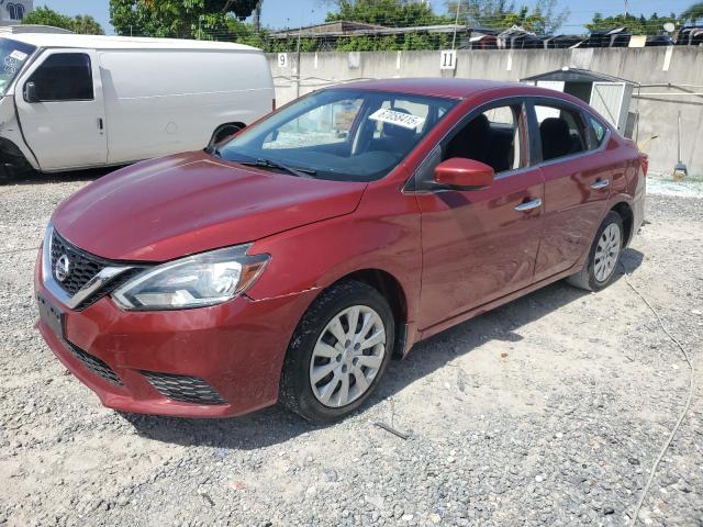  NISSAN SENTRA 2017 Czerwony