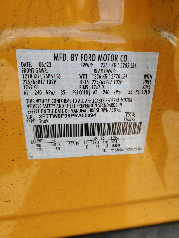3fttw8f98pra55094 3FTTW8F98PRA55094 2023 Ford Maverick Xl