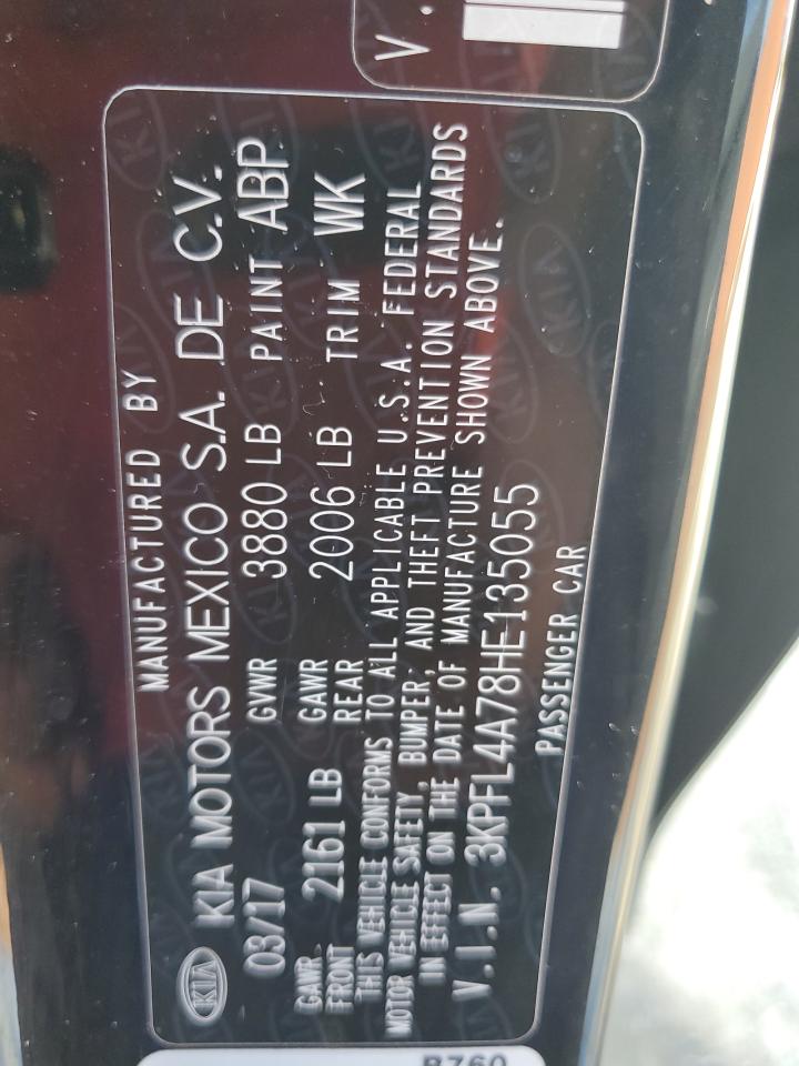 2017 Kia Forte Lx VIN: 3KPFL4A78HE135055 Lot: 65278405
