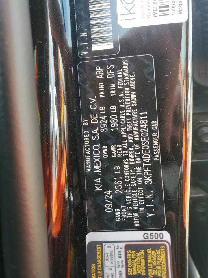 2025 Kia K4 Lx VIN: 3KPFT4DE0SE024811 Lot: 64120825