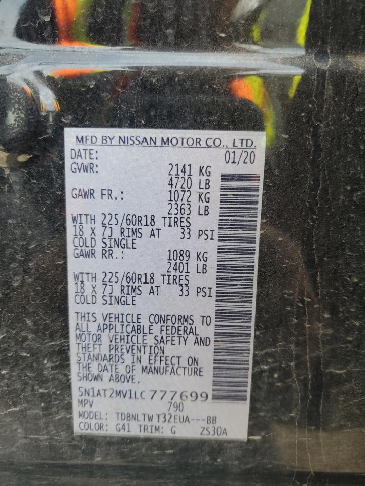 5n1at2mv1lc777699 5N1AT2MV1LC777699 2020 Nissan Rogue S
