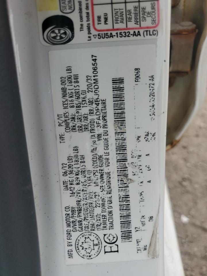 3FADP4BJ0DM106547 2013 Ford Fiesta Se