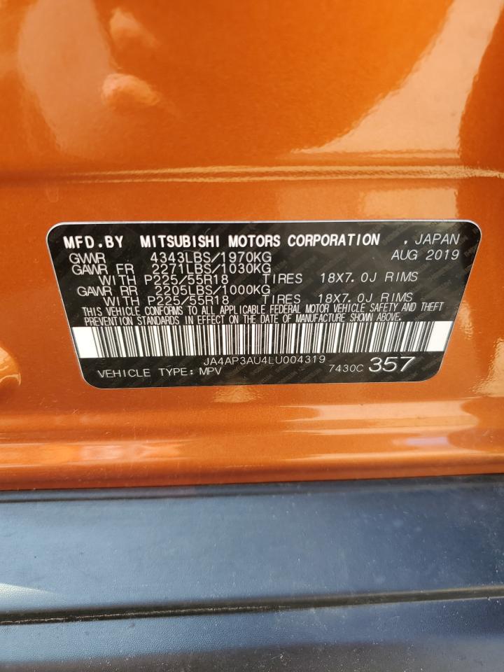 2020 Mitsubishi Outlander Sport Es VIN: JA4AP3AU4LU004319 Lot: 63734405