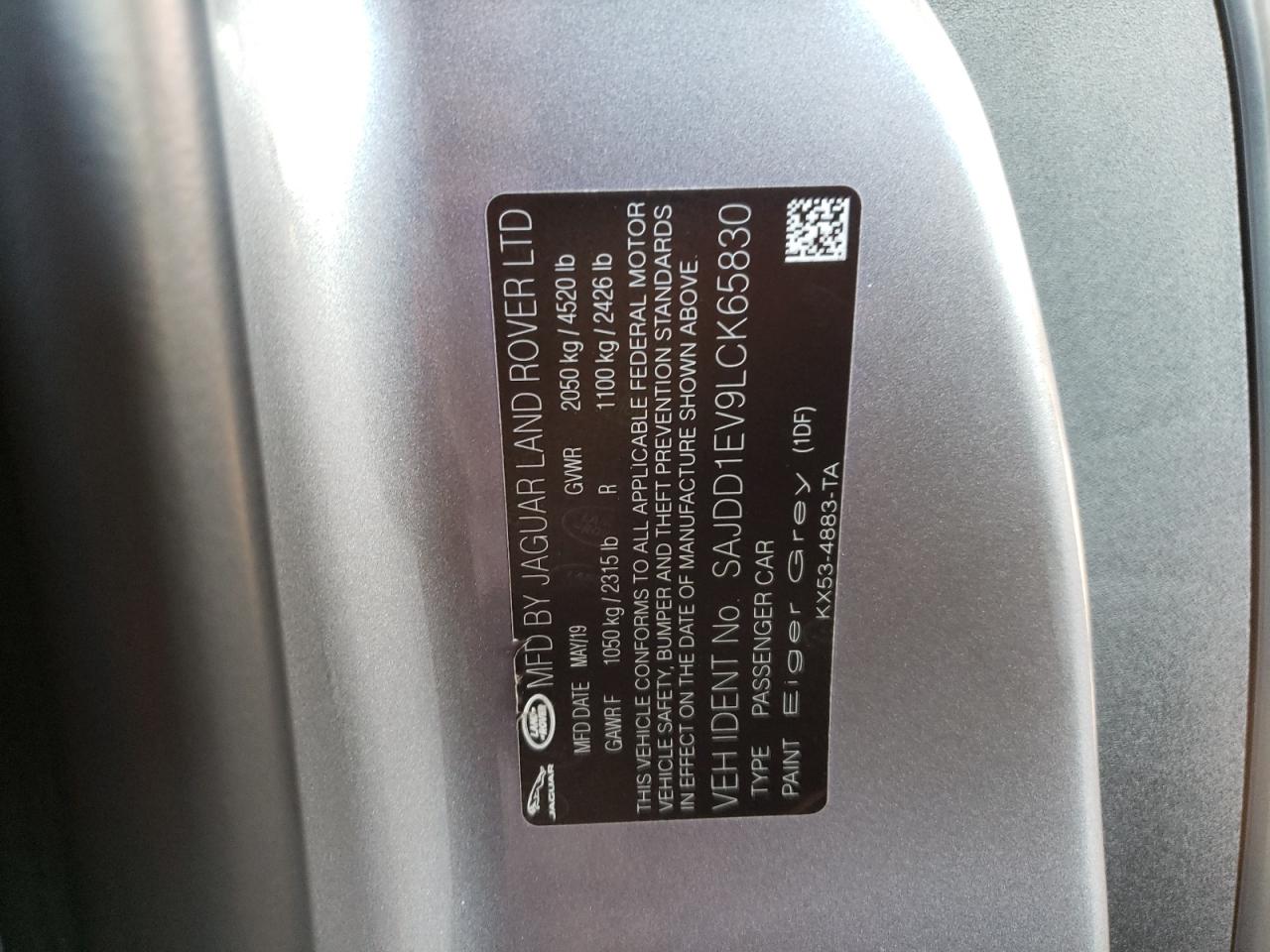 2020 Jaguar F-Type VIN: SAJDD1EV9LCK65830 Lot: 64041875