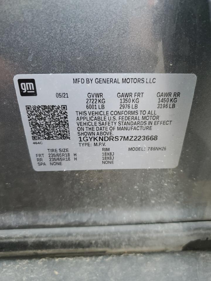 2021 Cadillac Xt5 Premium Luxury VIN: 1GYKNDRS7MZ223668 Lot: 63476425