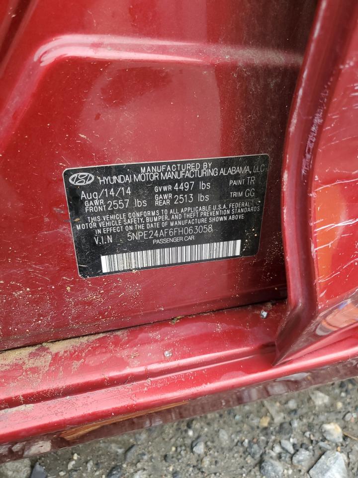 2015 Hyundai Sonata Se VIN: 5NPE24AF6FH063058 Lot: 65629905