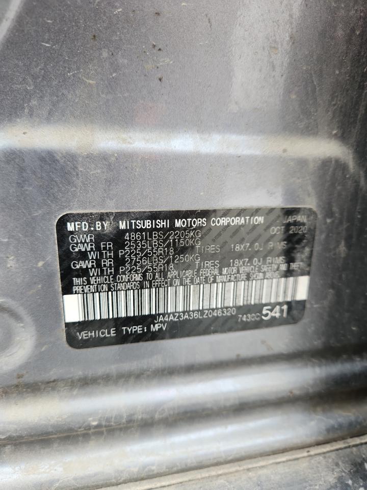 2020 Mitsubishi Outlander Se VIN: JA4AZ3A36LZ046320 Lot: 65192815