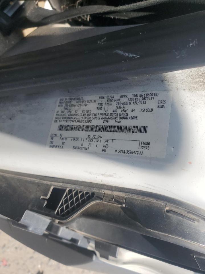 1ftye1cm1jkb03202 1FTYE1CM1JKB03202 2018 Ford Transit T-150