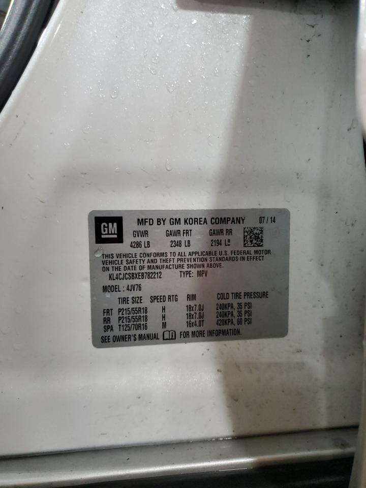 2014 Buick Encore VIN: KL4CJCSBXEB782212 Lot: 66029735