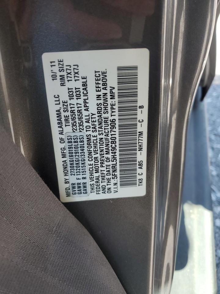 2012 Honda Odyssey Ex VIN: 5FNRL5H49CB017906 Lot: 63591165