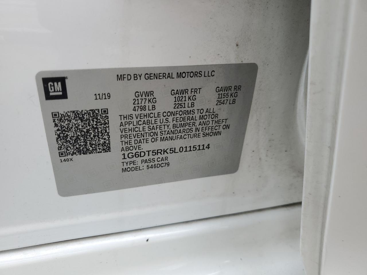 2020 Cadillac Ct5 Premium Luxury VIN: 1G6DT5RK5L0115114 Lot: 66681305